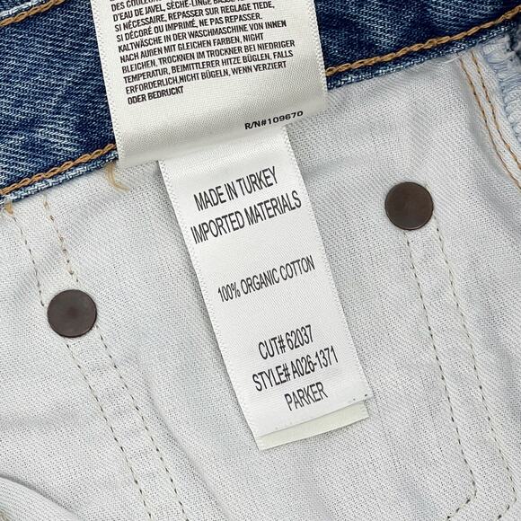 AGOLDE Parker Cutoff Denim Shorts Women’s Size 25 Clutch Distressed Raw Hem - Picture 4 of 5